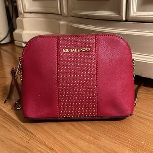 Michael Kors red Jet Set crossbody purse